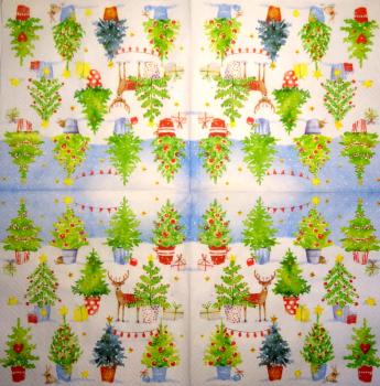 195 Christmas Flowers - 3-ply (red) - Ihr